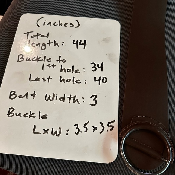 Anne Klein Wide Vegan Leather Circle Buckle Belt L - Picture 5 of 5